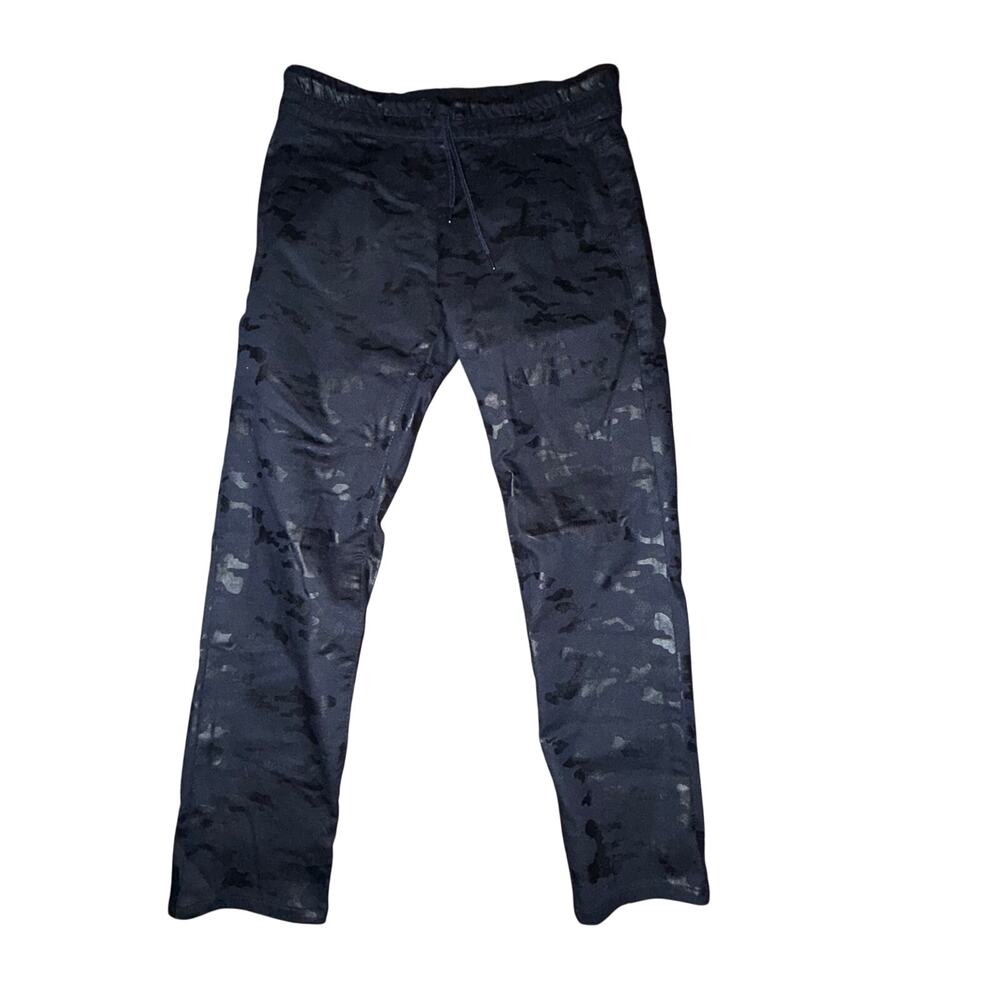 Bevy Flog Shely Camouflage Jogger Pants Women's Size 29 Blue Pockets Drawstring